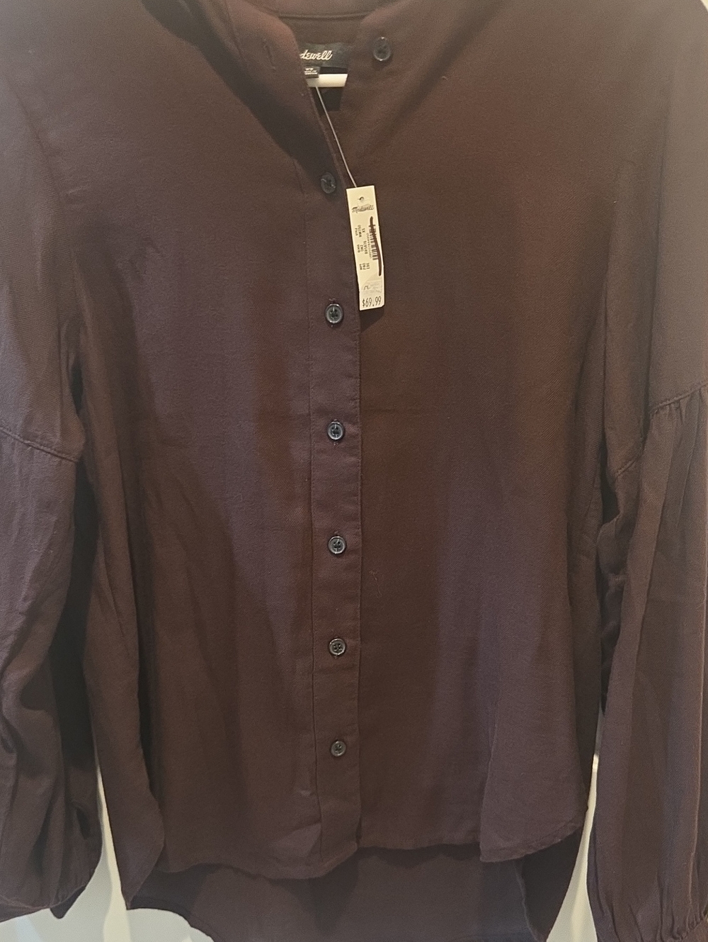 Madewell Carmen Shirt in Cotton Modal Heather Flannel.